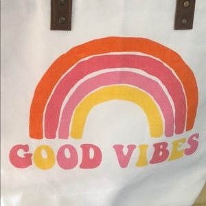 🌈🌈GOOD VIBES canvas tote🌈🌈